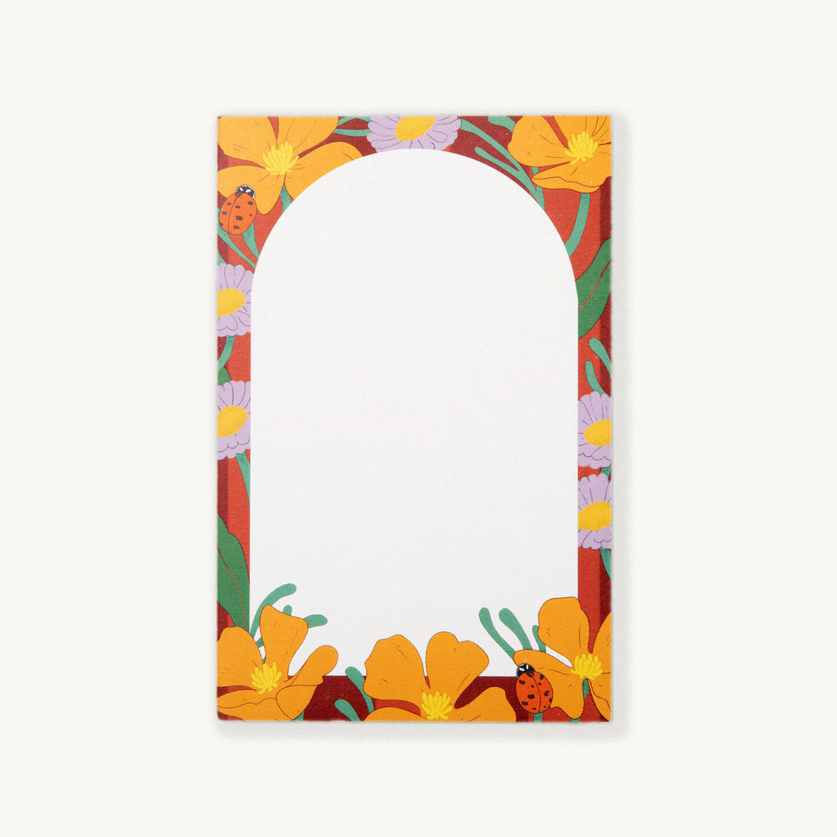 Floral patterned notepad gift on a white background