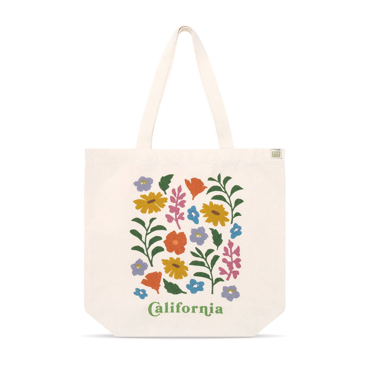 Bright studio photo of the sustainable Wildflowers Tote.