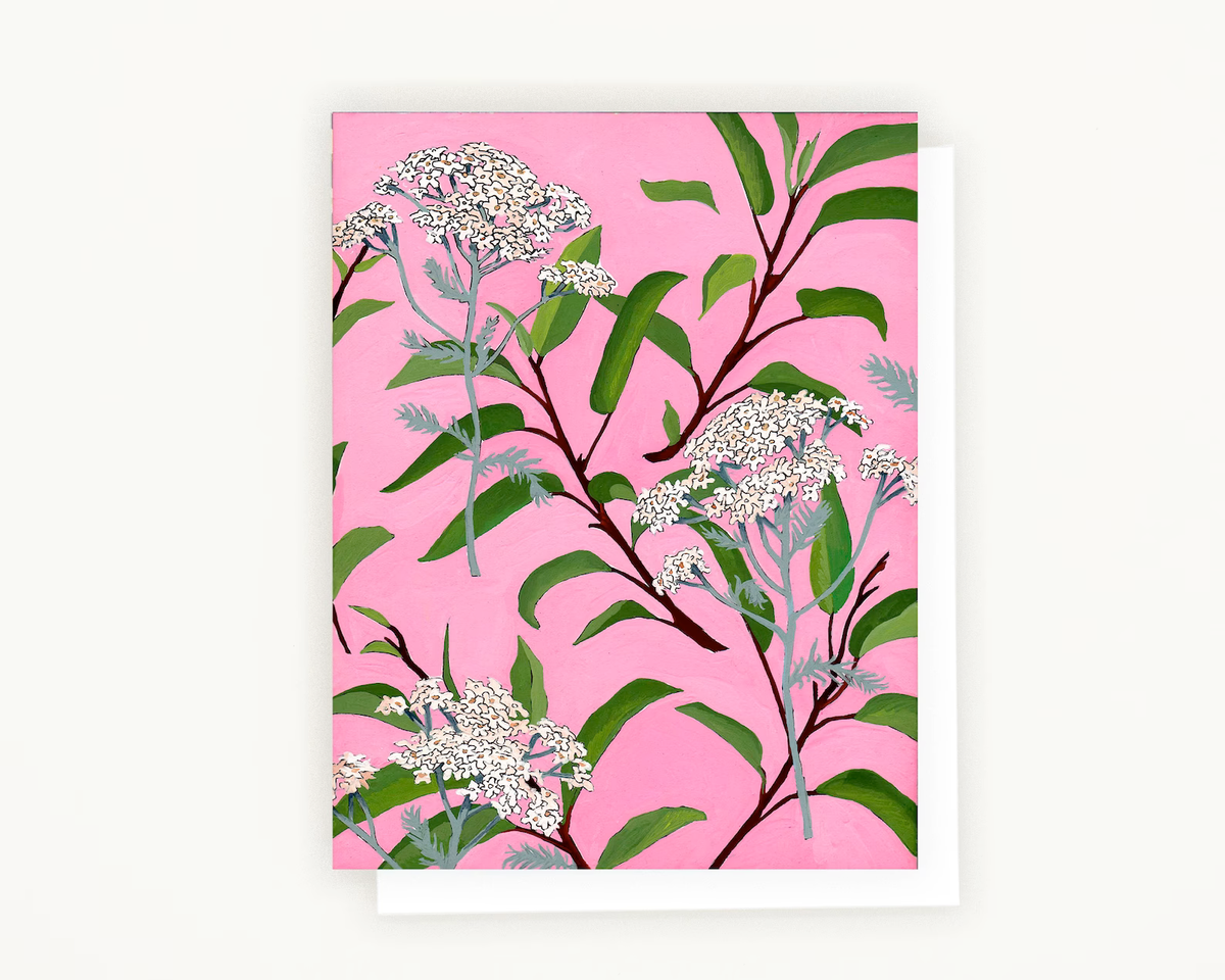 California Native Flower Notecard featuring vibrant wildflower artwor