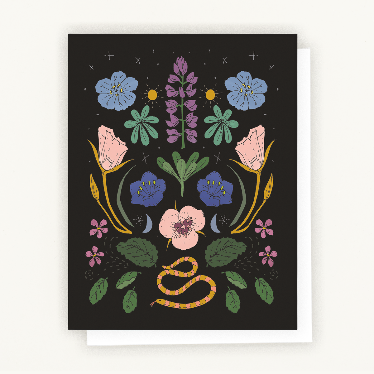 Sustainable stationery blending California nature and mysticism.