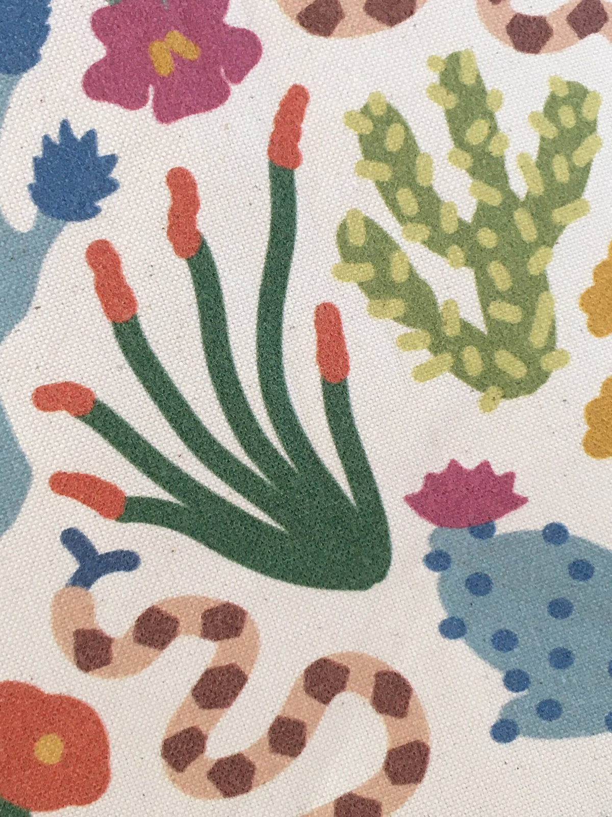 Desert flowers of California on organic tote bag