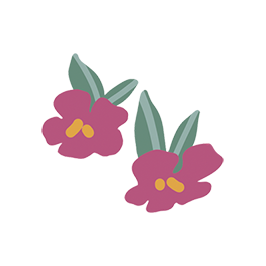 illustration of two purple flowers