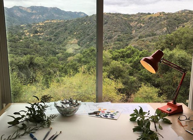 view of california open space from lesley goren's studio